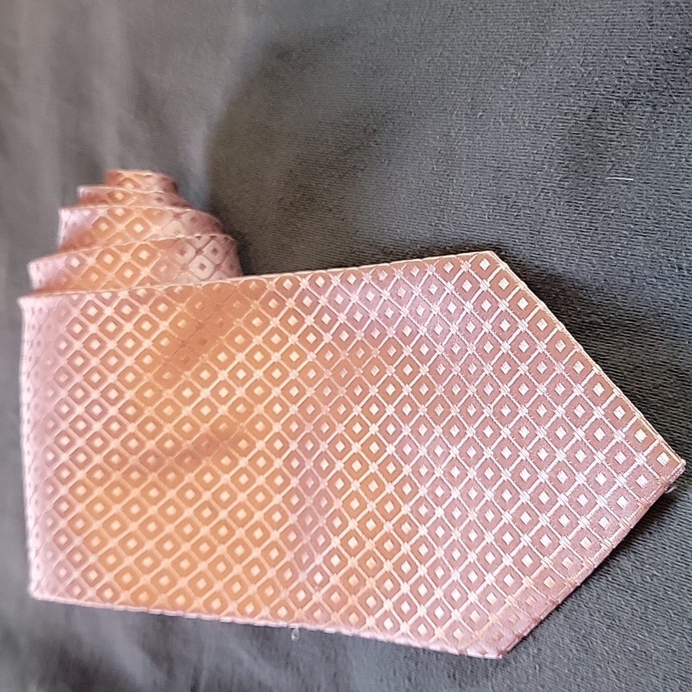 PIERRE CARDIN Rose Gold 100% Silk Neck Tie